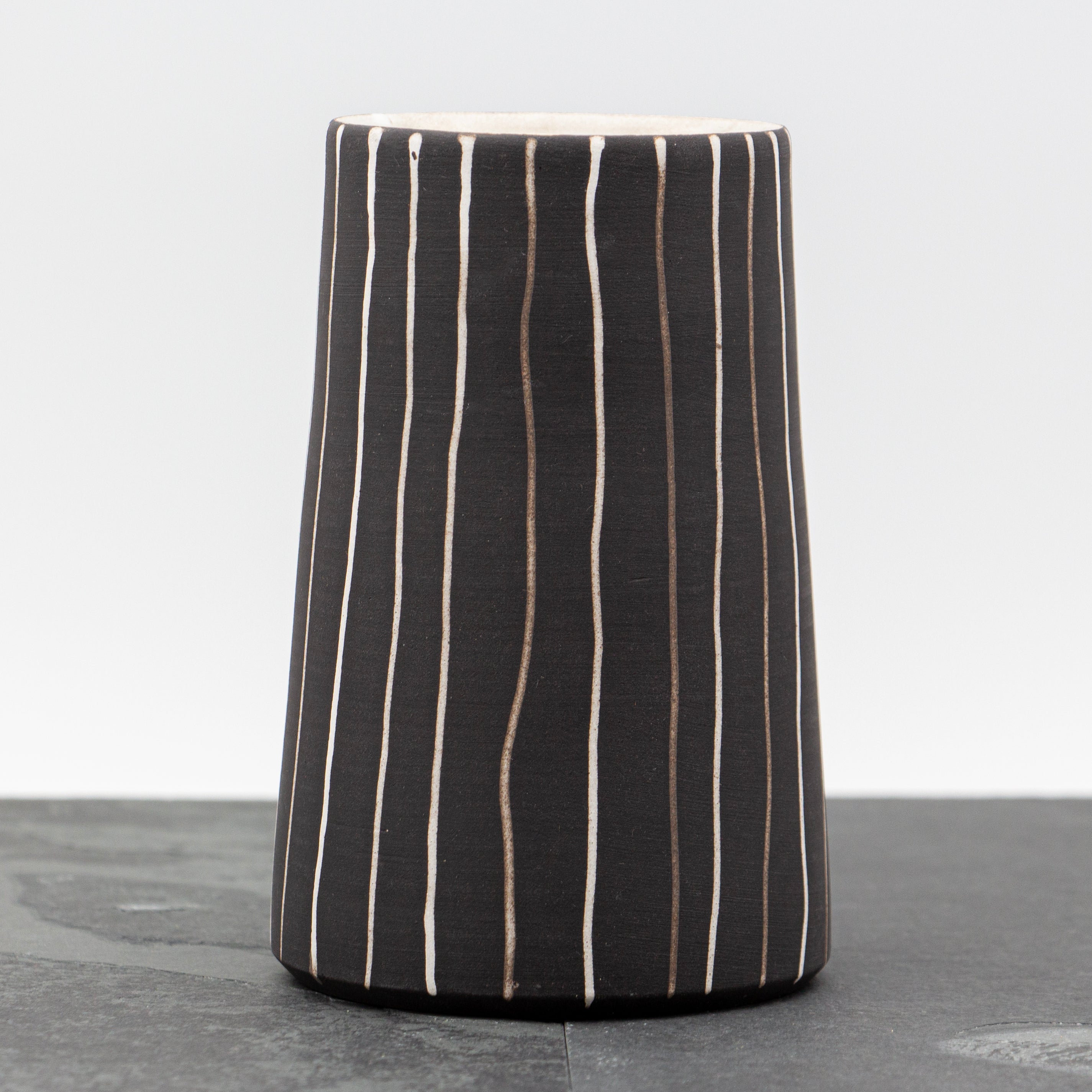 Adrea Davina Beres - Black & White Striped Vase