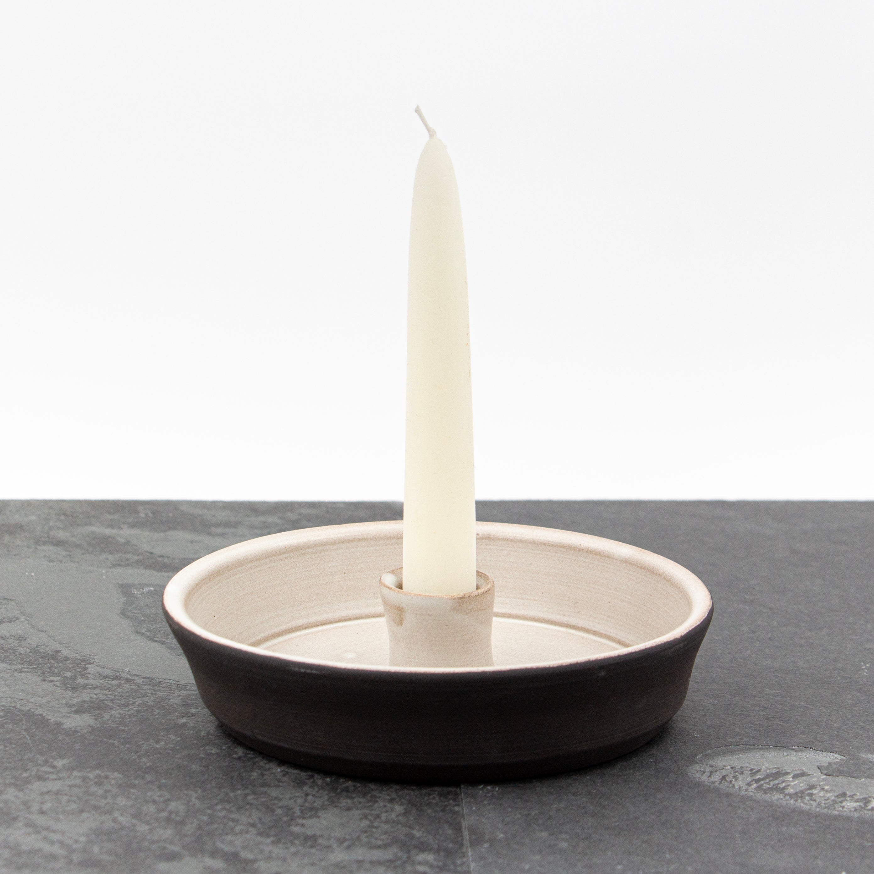 Adrea Davina Beres - Black & White Taper Candle Holder
