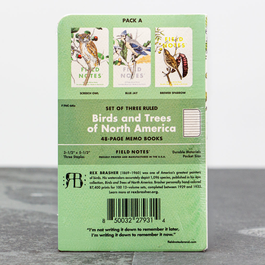 Field Notes Birds & Trees of North America Memo Book 3-pack
