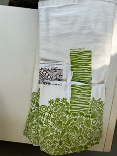 Jeanne McGee Hand-Printed Tea Towel (Any color)