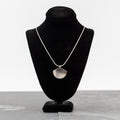 Rebecca Wicklund - Small hammered silver fan pendant necklace 18”