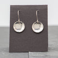 Rebecca Wicklund - Medium concave round hammered silver earrings