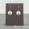 Rebecca Wicklund - Small convex round hammered silver earrings