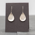 Rebecca Wicklund - Concave hammered silver teardrop earrings