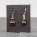 Rebecca Wicklund - Brick Silver Denim Olive Earrings