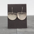 Rebecca Wicklund - Large concave hammered silver shield earrings