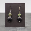 Rebecca Wicklund - Onyx Silver Moss Earrings