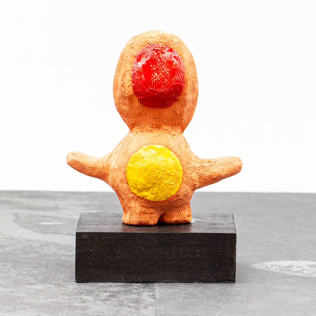 Judith Yourman - Figure With Yellow and Blue Circles
