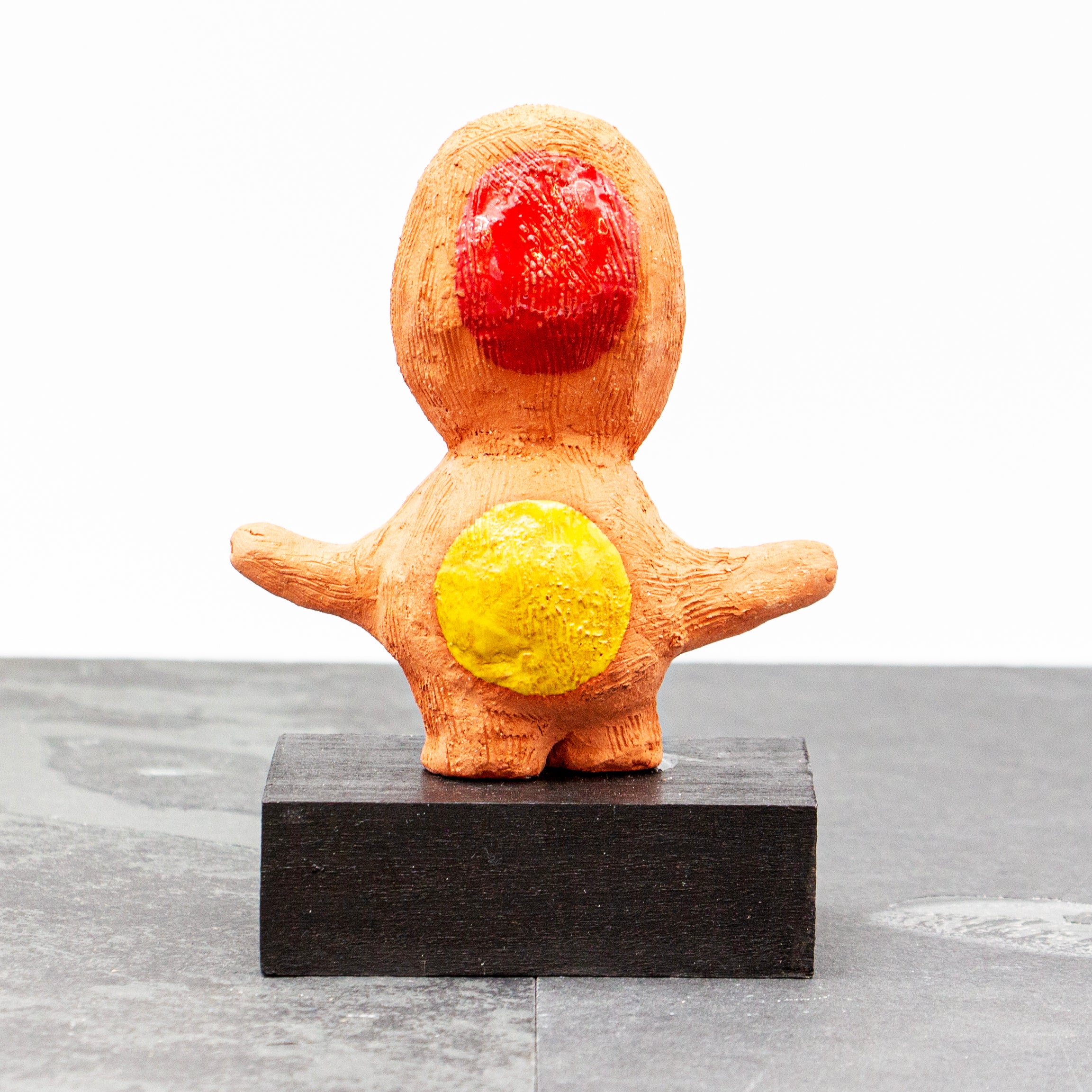 Judith Yourman - Figure With Yellow and Blue Circles