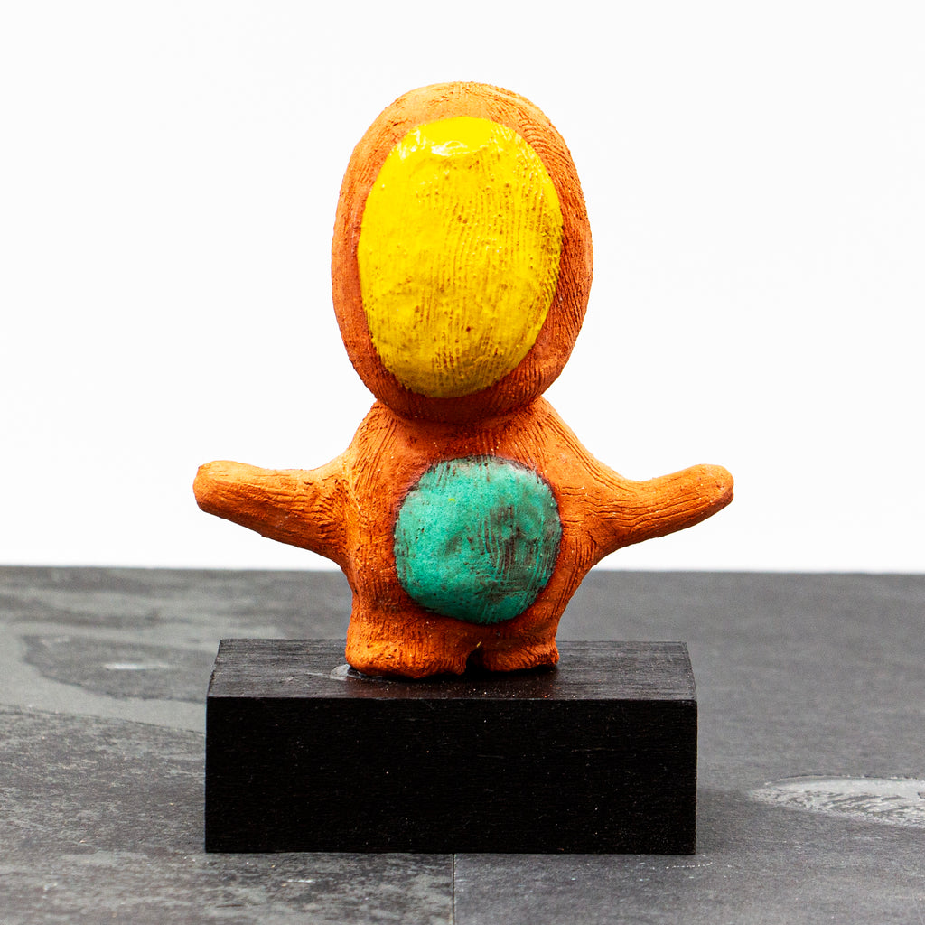 Judith Yourman - Figure With Yellow and Blue Circles