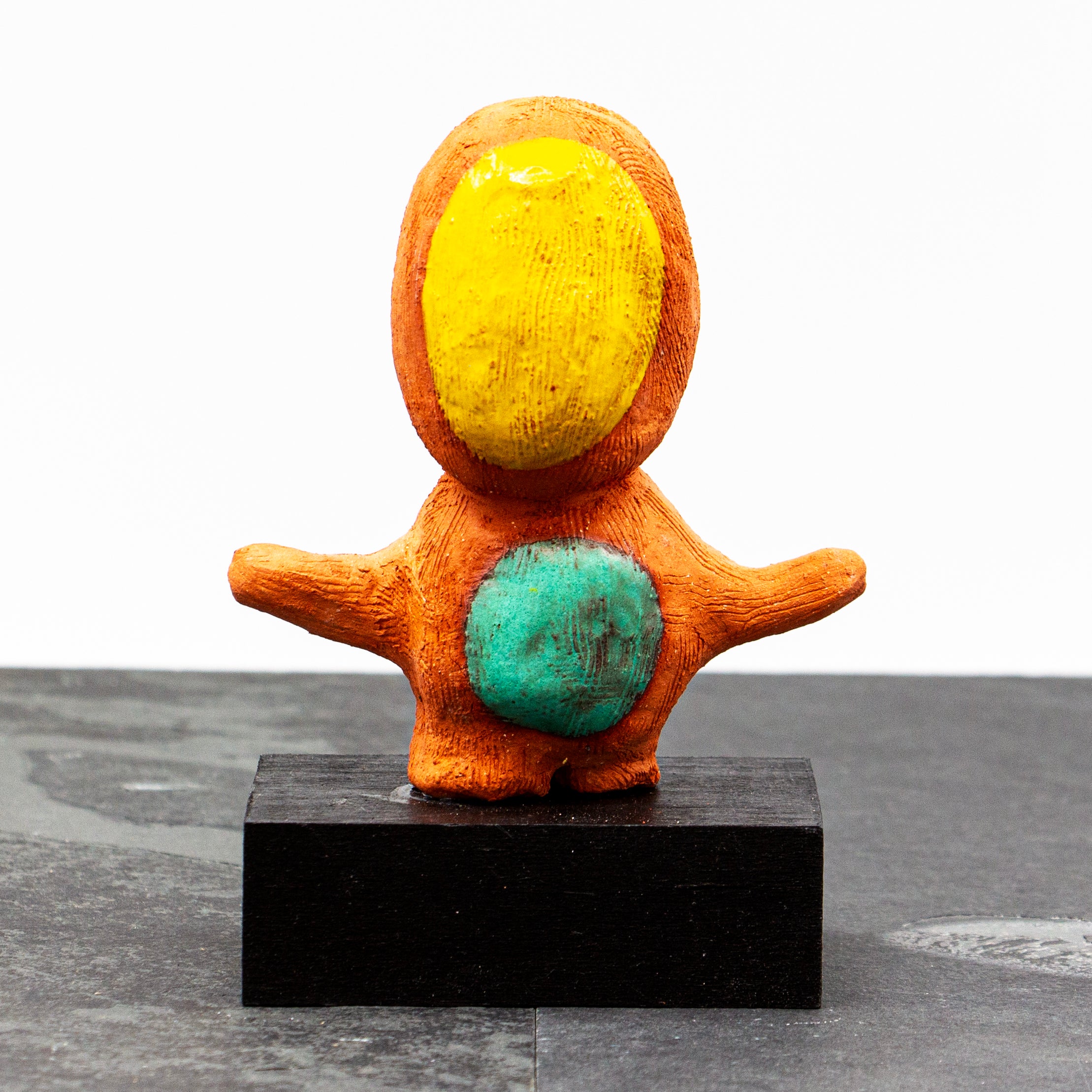 Judith Yourman - Figure With Yellow and Blue Circles